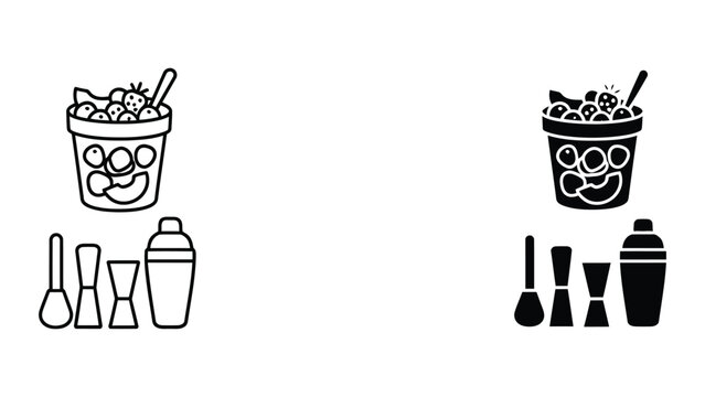 Vector tooth characters with dental hygiene tools and toothpaste illustration
