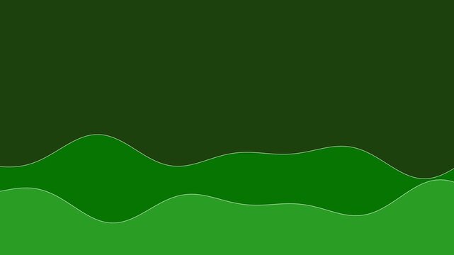 129 Wave Line Dark Green 2Lines Normal Up B - Animated Background Loop