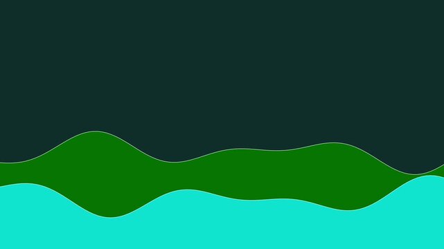 129 Wave Line Dark Green 2Lines Normal Up C - Animated Background Loop