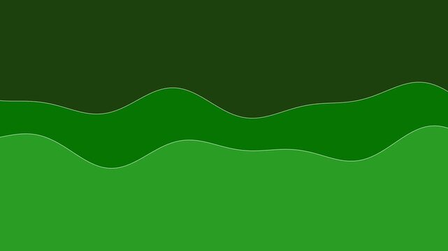 133 Wave Line Dark Green 2Lines Slow Down B - Animated Background Loop