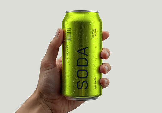 Soda Can Mockup Template
