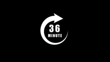  Futuristic 36 Minute Countdown Illustration with Modern Digital Interface © MDROFIQUL