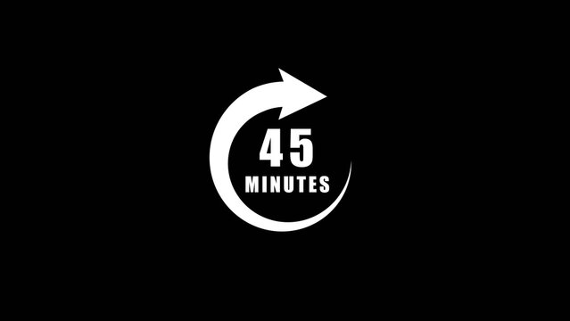  Futuristic 45 Minute Countdown Illustration with Modern Digital Interface