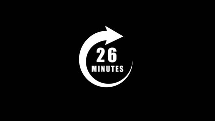  Futuristic 26 Minute Countdown Illustration with Modern Digital Interface © MDROFIQUL