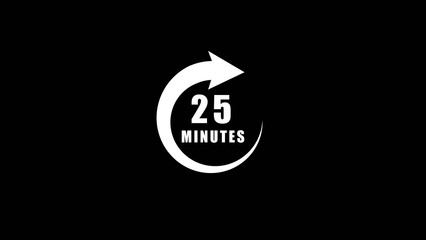  Futuristic 25 Minute Countdown Illustration with Modern Digital Interface © MDROFIQUL