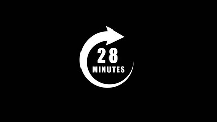  Futuristic 28 Minute Countdown Illustration with Modern Digital Interface © MDROFIQUL