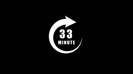  Futuristic 33 Minute Countdown Illustration with Modern Digital Interface © MDROFIQUL