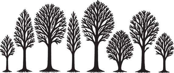 Vector illustration of a tree silhouette © 2h.designer07