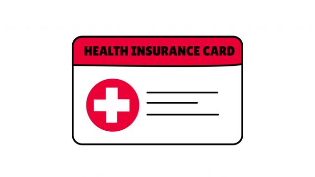 medical insurance identification card animation