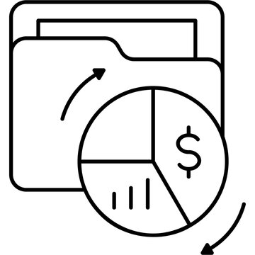 Line Art Portfolio Exchange Icon