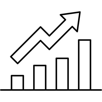 Line Art Market Trends Icon