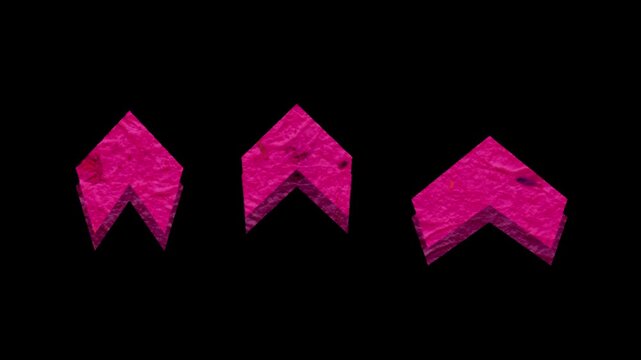 Fuchsia Up Pointer Textured Paper Illustration with Retro Vibes Emphasis Design
