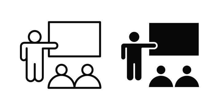 Classroom icon series in black