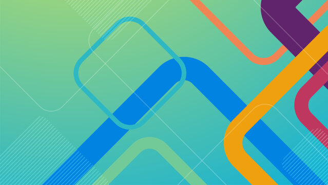 Abstract colorful rounded geometric shape background vector