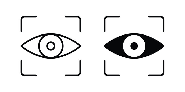 Eye tracking icon series in black