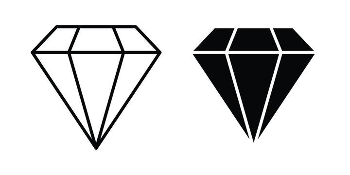 Gemstone icon series in black