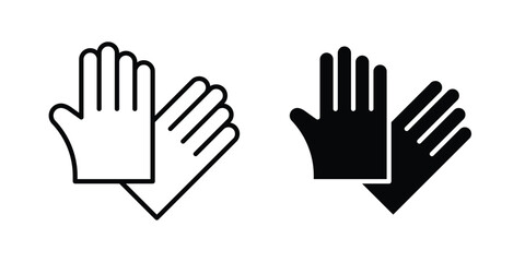 Fototapeta premium Gloves icon series in black