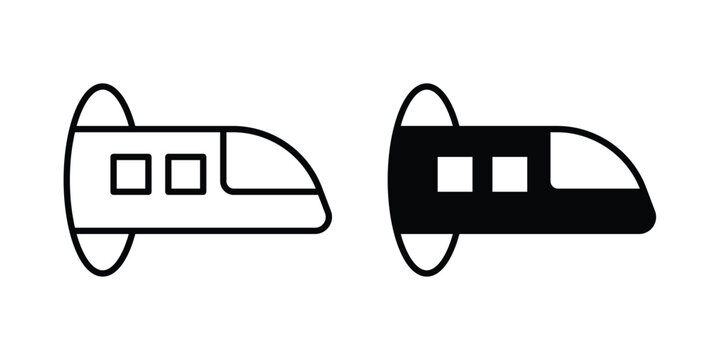 Hyperloop icon series in black