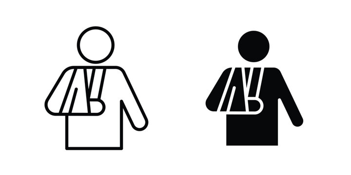 Injuries icon series in black