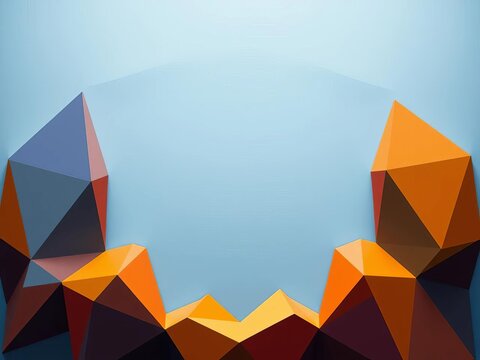 Geometric shapes form a structured, organized framework for a new thought process,  idea,  business