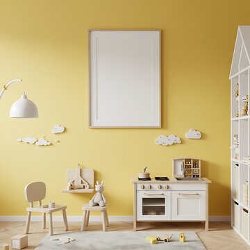 Sunlit Playroom: A 3D Rendered Nursery