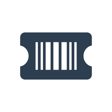 Scannable Barcode Ticket Icon