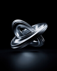Fototapeta premium Chrome Knot Abstract for Premium Technology and Innovation Brand Campaigns
