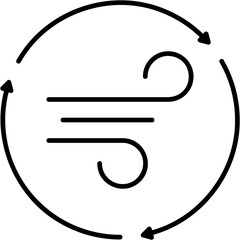 Fototapeta premium Glyph Solid Air Cycle Icon