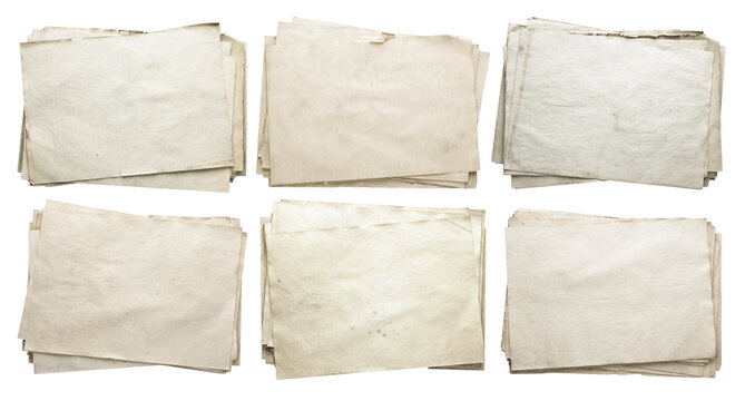 Collection of Vintage Blank Aged Papers