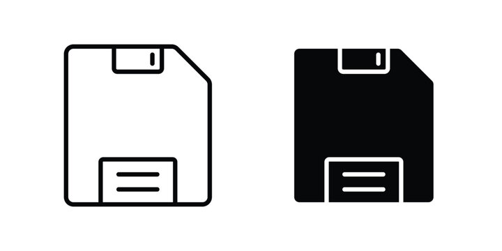 Save file icon series in black