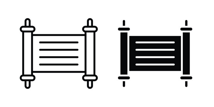 Scrolls icon series in black