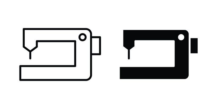 sewing machine icon series in black