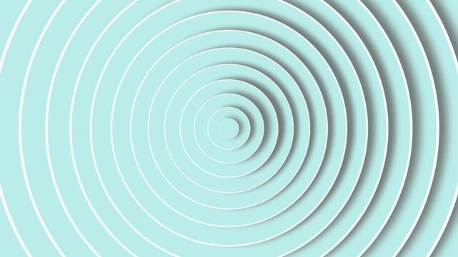 Abstract 3d circles ring pattern animation background with ripple effect.