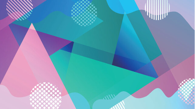 Vibrant Abstract Geometric Background with Colorful Shapes