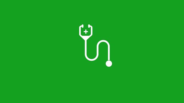 medical stethoscope Icon Animation line
