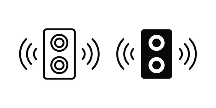 Soundbox icon series in black