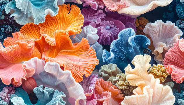 Colorful coral reef abstract