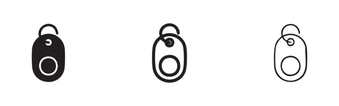 Key Fob or Access Control Device Icon Set - Vector Illustration of Security and Entry System