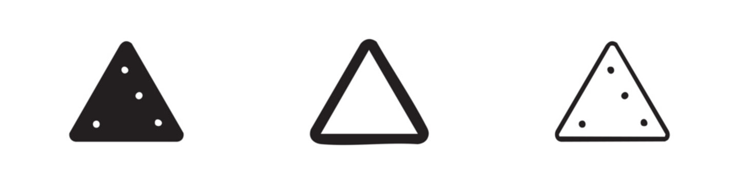 Billiard Rack Icon Set - Pool Game Triangle Symbol in Different Styles