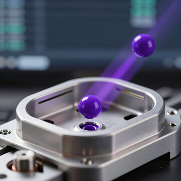 Magnetic trap capturing a violet data particle