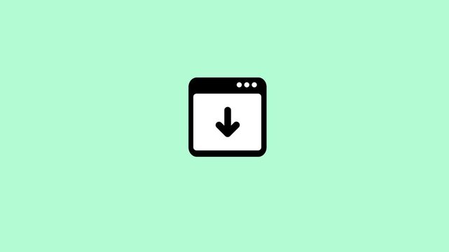 Animated Download Web Application icon concept