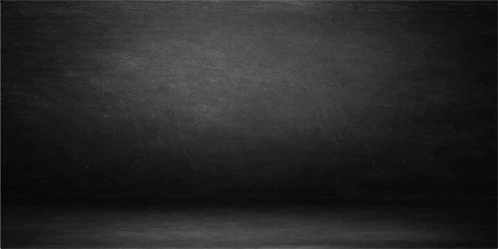 An empty dark room featuring a vintage grunge concrete wall and floor with a textured gray stone surface for a blank wallpaper backdrop