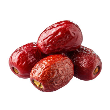 Jujube Fruit PNG Chinese red date PNG dried jujube PNG natural sweet snack PNG nutritious herbal fruit PNG healthy superfood transparent cutout 