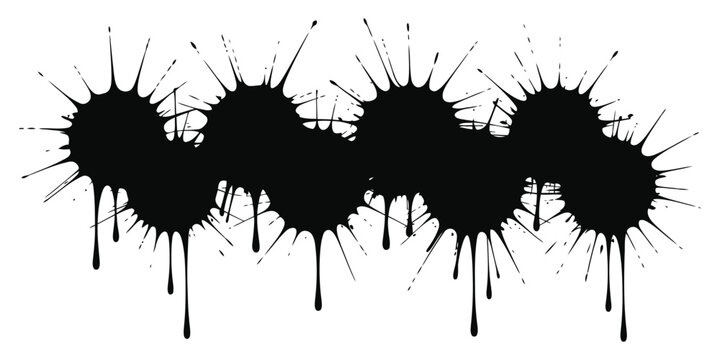 Black ink splatter with symmetrical pattern forming the number 69 splash symmetry