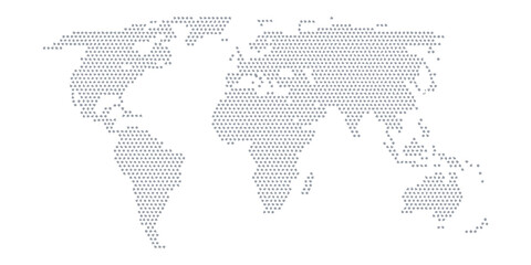 World map earth globe dot pattern 3D icon, halftone pixel texture global business geography international travel abstract political concept vector illustration © Alamin by vision 2