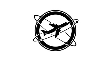 Obraz premium Airplane Logo Design Travel Transport Icon.