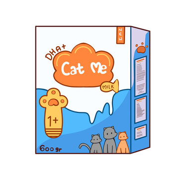 Box of Milk PNG Illustration