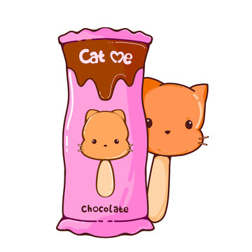 Cute Ice Cream Cat PNG Illustration