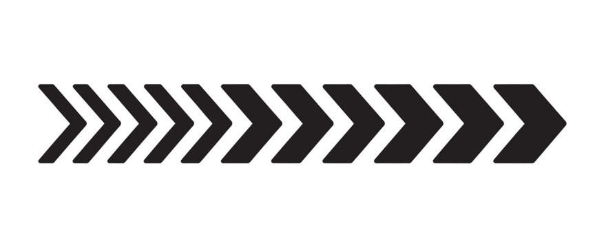 Speed acceleration arrow with turn sign icon, movement direction navigation symbol vector illustration design