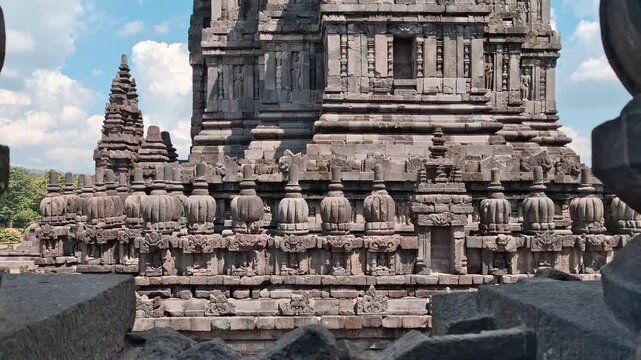 The largest Hindu temple complex in Indonesia, featuring magnificent architecture and historic reliefs. A UNESCO World Heritage Site originating from Prambanan Temple, Yogyakarta, Indonesia.
